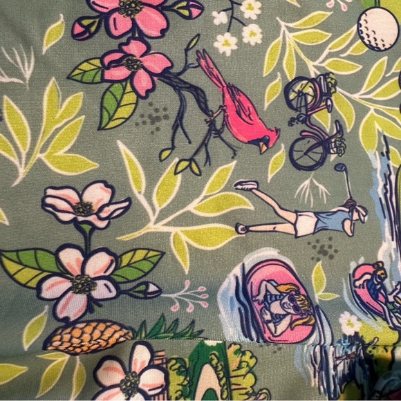 Katherine Way 2X UPF 50+ Botanical Print Sun Golf  Shirt Made USA NWT Stretchy - Picture 13 of 15